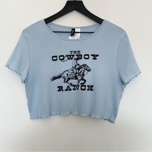 2/$20 H&M Divided Cowboy Ranch Crop Top